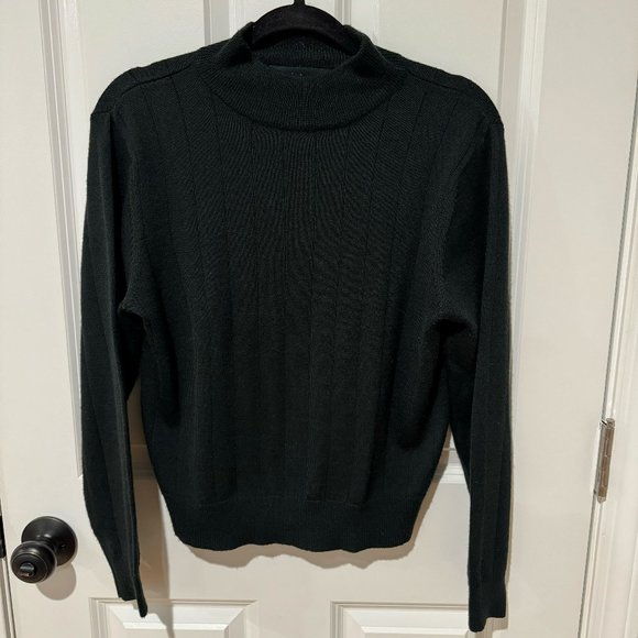 Black Harve Benard Mockneck Pullover Sweater - Size Medium - Picture 1 of 5